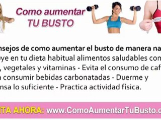 Como aumentar el busto de manera natural