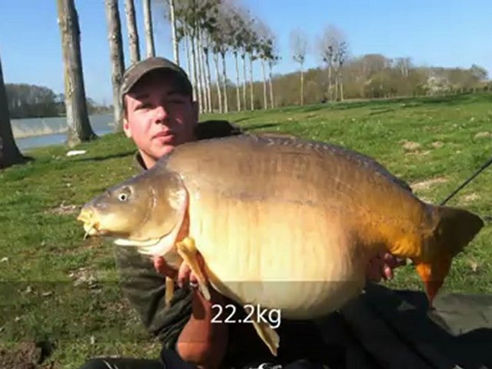 Doublé carpe 22kg départ en direct !!!