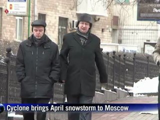 Cyclone brings April snowstorm to Moscow