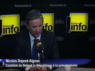 Dupont-Aignan favorable à une "renationalisation complète" d'EDF