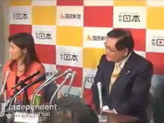 20120406 亀井静香氏・亀井亜紀子氏 緊急離党会見