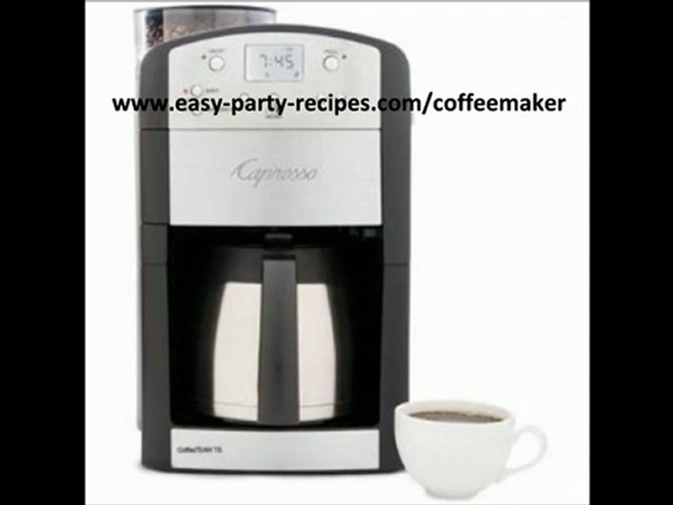 Capresso 465 CoffeeTeam TS 10-Cup Digital Coffeemaker with Conical Burr Grinder and Thermal Carafe