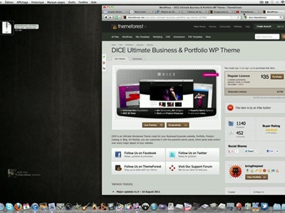 installation impossible Dice ThemeForest Wordpress Theme