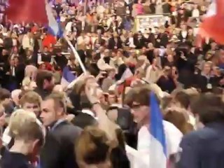 Meeting Nicolas Sarkozy à Caen - NS2012 (extrait - sortie)