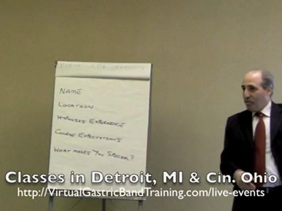 Gastric Band Hypnosis Class In Midwest, May 2012