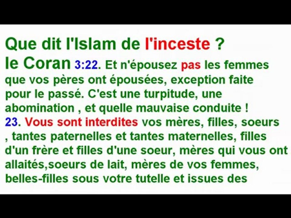 Différence des mœurs entre le christianisme et l'Islam