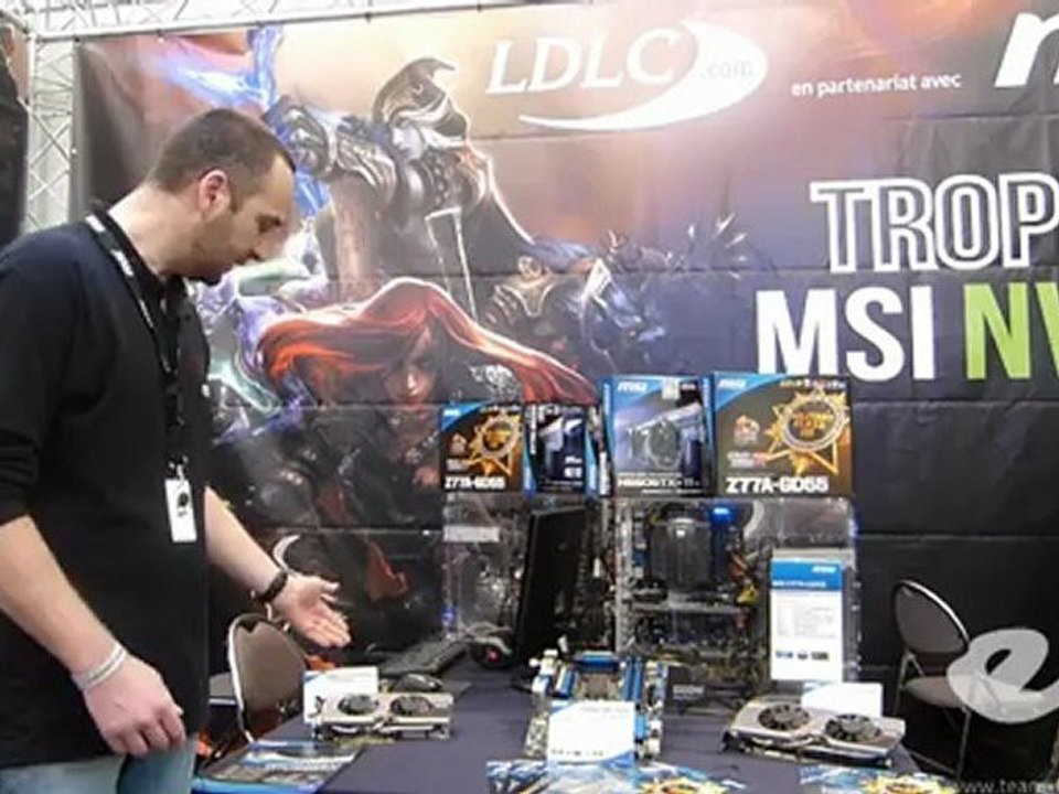 Présentation du stand MSI lors de la Gamers Assembly 2012