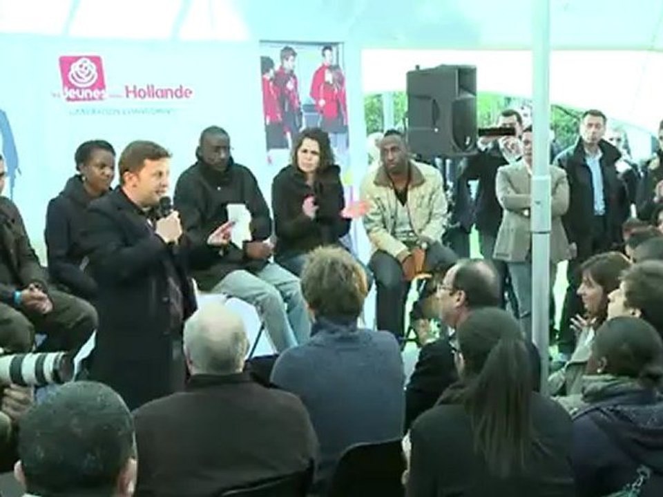 François Hollande à Aubervilliers