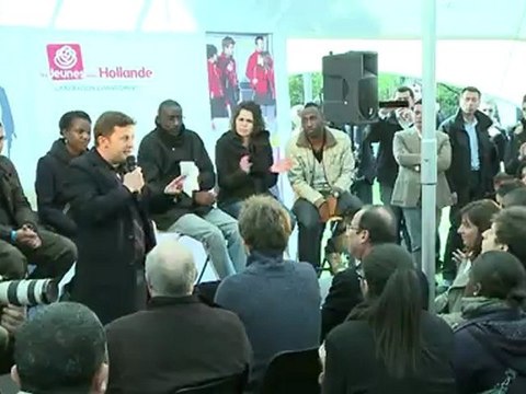 François Hollande à Aubervilliers