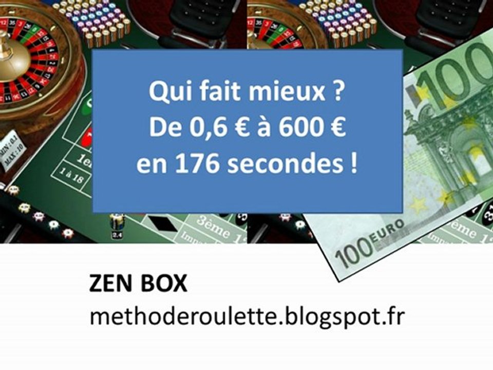 Qui fait mieux ? De 0.6 à 600 € en 176 secondes
