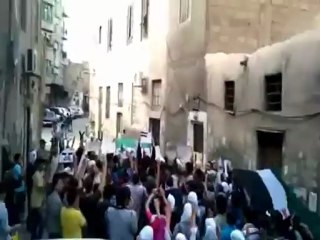فري برس دمشق القاعة مظاهرة حاشدة المطالبة بمعتقلين الثورة العظيمة 7 4 2012