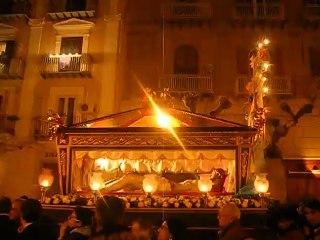 The urn with Jesus Christ @ Good Friday in Porto Empedocle