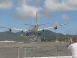 Air France A340 landing - St Maarten (SXM), Maho Beach
