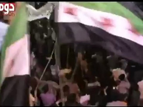 فري برس ريف دمشق دوما مسائية رائعة رغم الحملة البربرية 8 4 2012 ج1