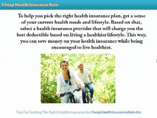 Tips For Getting The Right Health Insurance