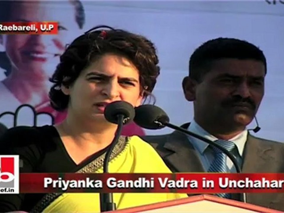 Priyanka Gandhi Vadra in Unchahar (Raebareli) talks about Sonia Gandhi’s commitment