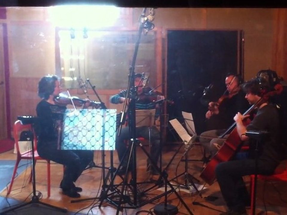 Enregistrement de l'album de Julien Estival / quatuor à cordes