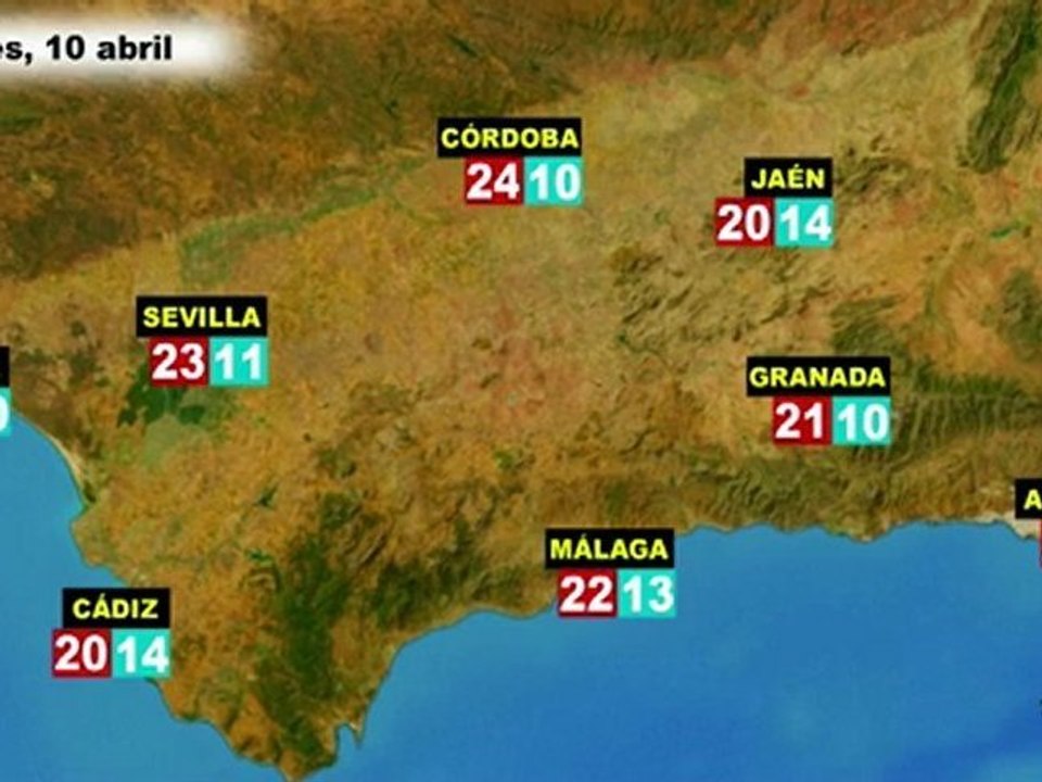 El tiempo en España por CCAA, el lunes 9 y martes 10 de abril