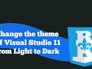 Change Visual Studio 11's Theme from Light to Dark