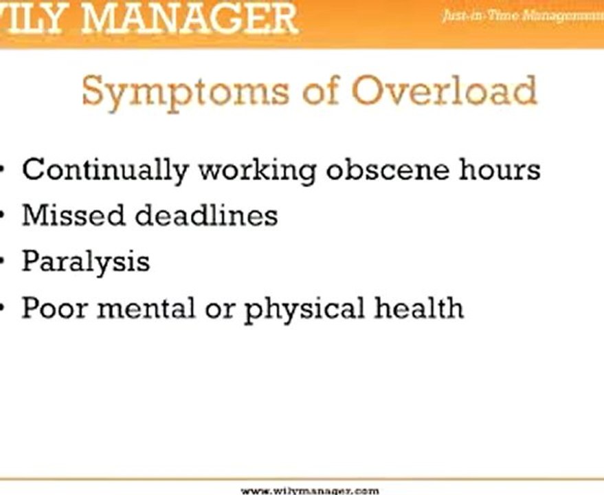 Dealing With Overload at Work - A How To Guide for Managers