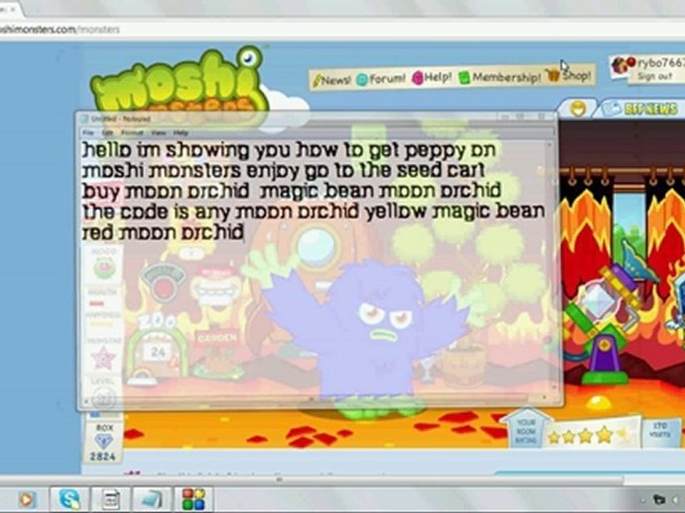 How to get peppy on moshi monsters