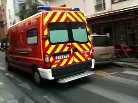 BSPP vsav rue Geoffroy Saint Hilaire, rue Poliveau Paris 5