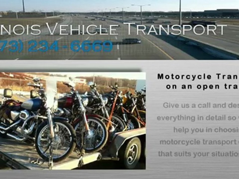 Motorcycle Transport on Open Trailers CanAm Transportation Inc., 4740 N Cumberland Ave., Chicago IL, 60656, (773) 234-6669