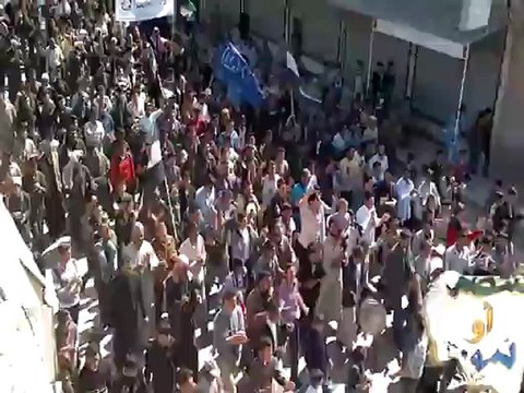 فري برس ادلب مظاهرة حاشدة في بلدة جرجناز اليوم 9 4 2012