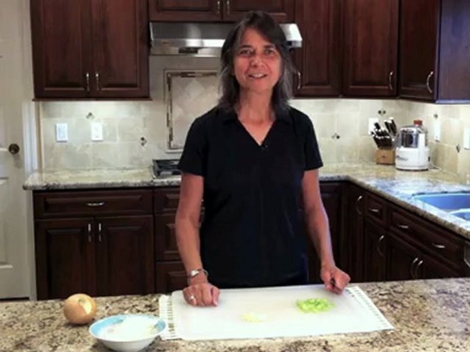 How To Use A Chef's Knife Chopping an Onion and Garlic