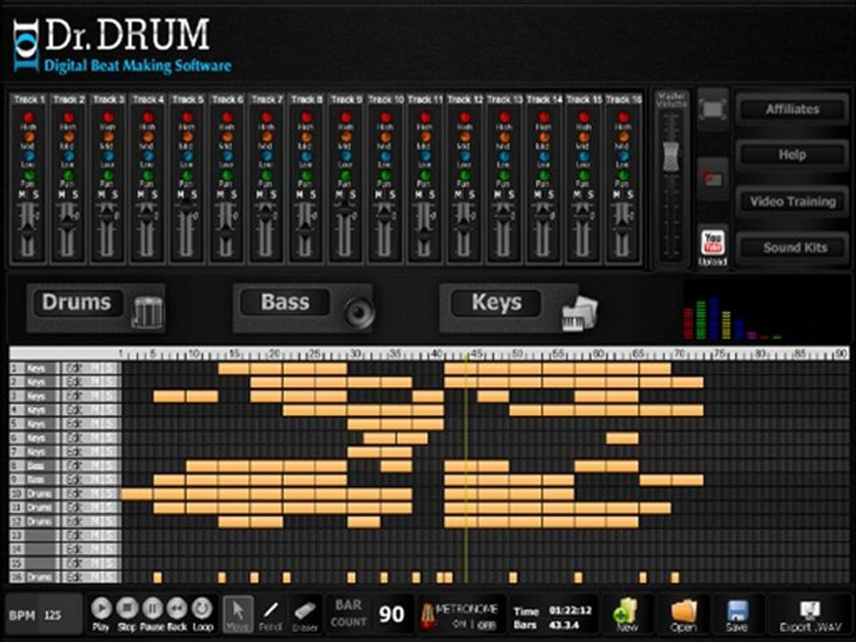 Making music is fun with Dr.DRUM-digital beat making software