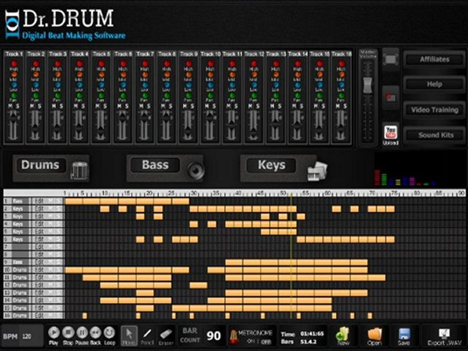 Beat mixer software -make better beats with Dr.Drum!