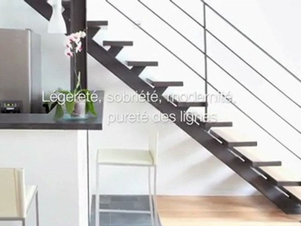 ESCALIERS DECORS - Escalier avec limon central