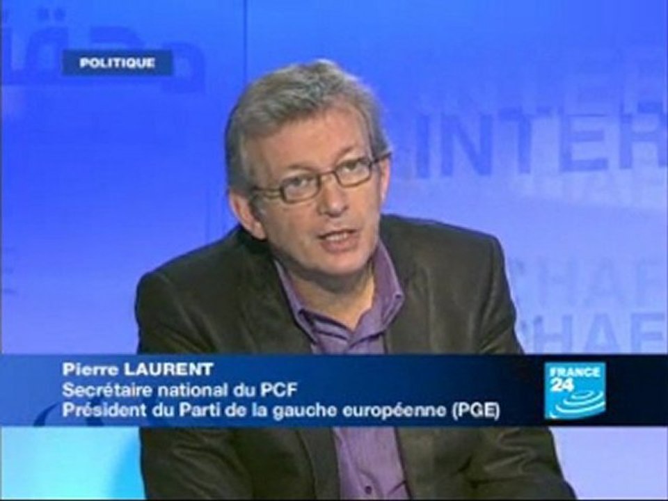 2- Pierre Laurent, Secrétaire national du PCF sur  FRANCE 24