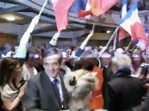 Meeting de soutient à Nicolas Sarkozy - NS2012 - François Fillon et Valérie Pécresse à Versailles