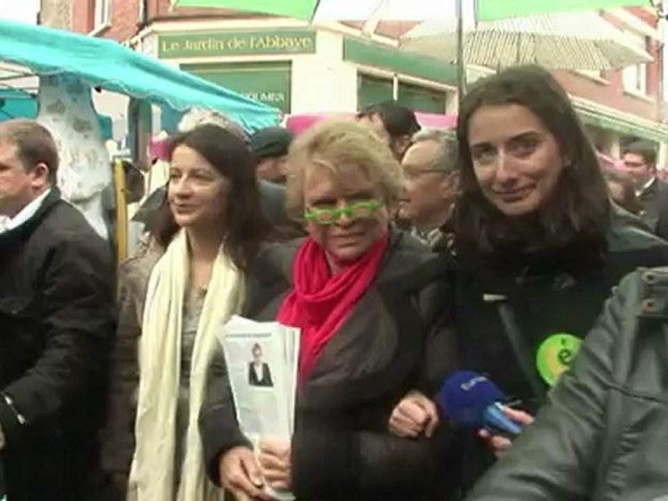 A Hénin-Beaumont, Eva Joly s'en prend à Le Pen et à son discours