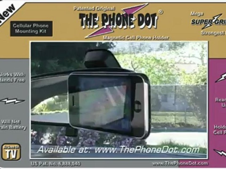 How to Attach The Phone Dot to the Rear View Mirror.