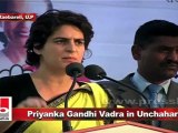 Priyanka Gandhi Vadra in Unchahar (Raebareli) Vote in favour of development