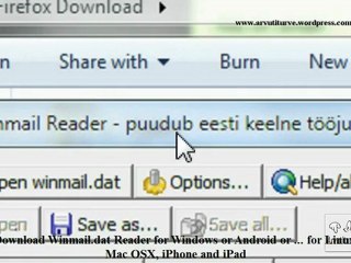 How open and read winmail.dat files, attachments
