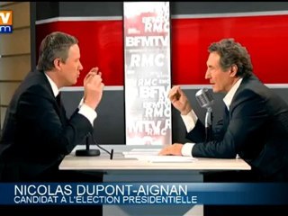 Dupont-Aignan sur BFMTV : "il faut une France forte et (...) juste"