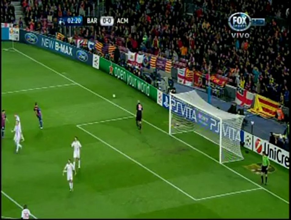 Repliegue intensivo del Milan ('2) - Barcelona vs Milan - Champions League 2011/2012
