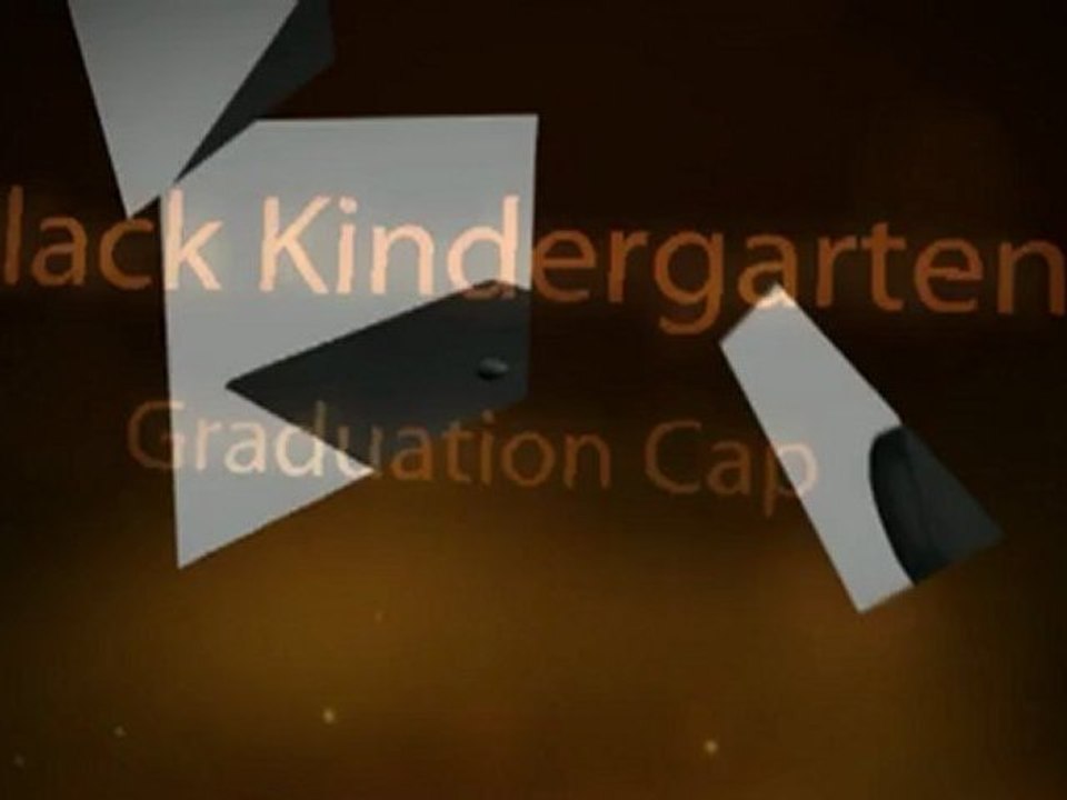 Black Kindergarten Graduation Cap