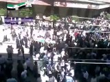 فري برس ريف دمشق عربين  تشييع الشهيد صلاح المرجي 10 4 2012 ج1