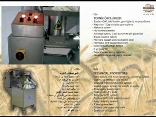 UNEKSA Hamur kesme yuvarlama gramajlama makinası