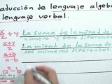 Traducción de lenguaje algebraico a lenguaje verbal - HD