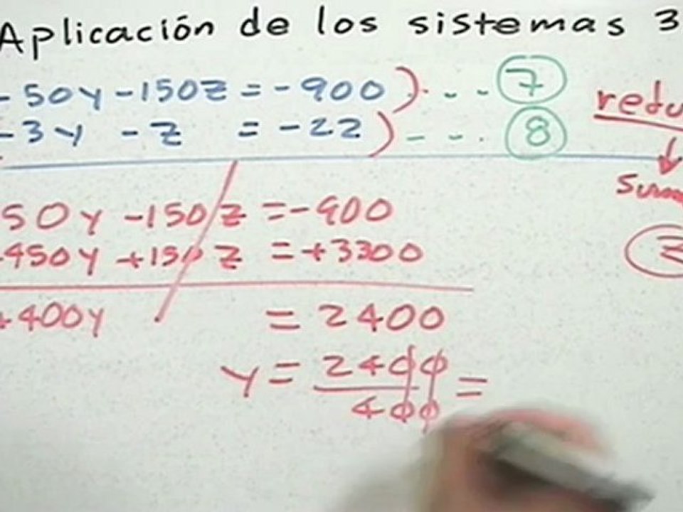 Aplicación de los sistemas lineales 3x3 - HD