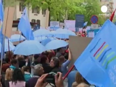 Los funcionarios eslovenos, en huelga por los recortes