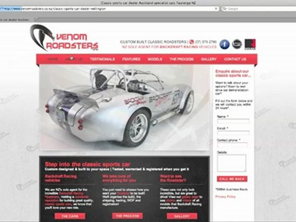 Custom built classic sports cars in Auckland