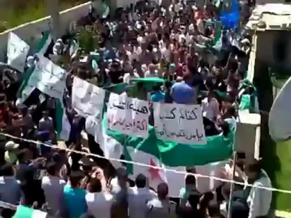 فري برس درعا عتمان مظاهرة لنصرة المدن السورية المنكوبة 11 4 2012