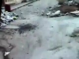 فري برس حمص باب الدريب اثار الدمار على الحي وعلى جامع كعب الاحبار11 4 2012
