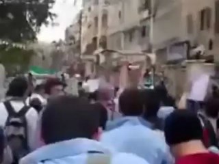فري برس حلب  سيف الدولة مظاهرة طلابية عند مفرق زينو 11 4